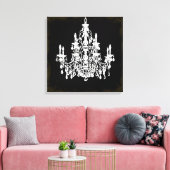 PixDezines  DIY kleur/kristal kroonluchter Canvas Afdruk (Insitu (Woonkamer))