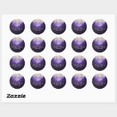 PixDezines DIY kleur kristal kroonluchter Ronde Sticker (Vel)