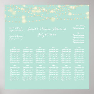 PixDezines DIY kleur/lichtsnoeren/stoelenkaart Poster