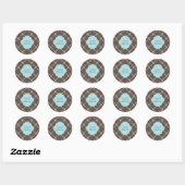 PixDezines DIY kleur, Marokkaanse latten Ronde Sticker (Vel)