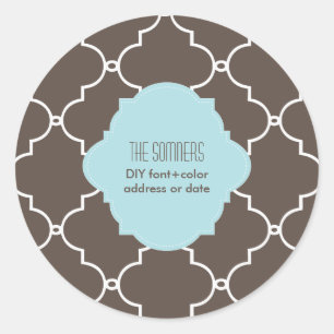 PixDezines DIY kleur, Marokkaanse latten Ronde Sticker