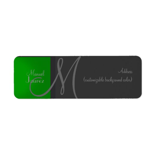 PixDezines DIY kleur monogram label (Voorkant)