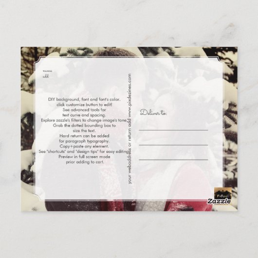 PixDezines DIY-kleur/onze datum/kalligrafie opslaa Briefkaart (Achterkant)