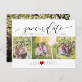 PixDezines DIY-kleur/onze datum/kalligrafie opslaa Briefkaart (Voorkant / Achterkant)