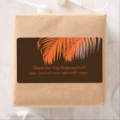 PixDezines DIY kleur! oranje palmschijfjes Etiket (Insitu)