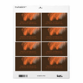 PixDezines DIY kleur! oranje palmschijfjes Etiket (Full Sheet)