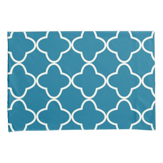 PixDezines DIY kleur/Quatrefoil Patroon Kussensloop (Voorkant-Rechts)