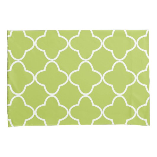 PixDezines DIY kleur/Quatrefoil Patroon Kussensloop (Voorkant-Rechts)