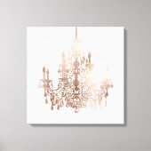 PixDezines DIY Kleur/Roos Gouden Kroonluchter Canvas Afdruk (Voorkant)