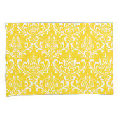 PixDezines DIY kleur/Rossi Damask/Zonnebloem Geel Kussensloop (Voorkant-Rechts)