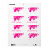 PixDezines DIY kleur! roze palmschijfjes Etiket (Full Sheet)