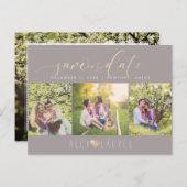 PixDezines DIY kleur/Save onze Datum/Faux Gold Briefkaart (Voorkant / Achterkant)