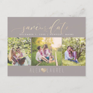 PixDezines DIY kleur/Save onze Datum/Faux Gold Briefkaart