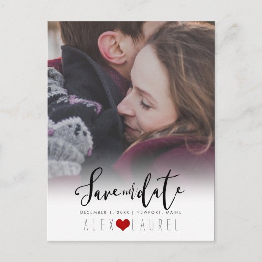 PixDezines DIY kleur/Save onze Datum/Kalligrafie Briefkaart (Voorkant)