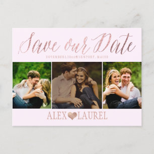 PixDezines DIY kleur/Save our Date/Fun Script Aankondigingskaart