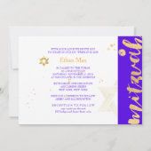 PixDezines DIY kleur/Stijlvol Manuscript/Bar Mitzv Kaart (Achterkant)