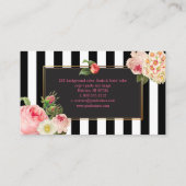 PixDezines DIY kleur/strepen primrose/pruimen Visitekaartje (Achterkant)