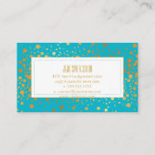 PixDezines DIY kleur/verblind faux gouden stippen Visitekaartje (Achterkant)