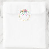 PixDezines DIY kleur/verblind/regenboog vlekken Ronde Sticker (Tas)