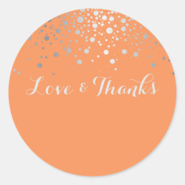 PixDezines DIY kleur/verblind/zilveren vlekken Ronde Sticker