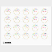 PixDezines DIY-kleur/verblinde/regenboogspecs Ronde Sticker (Vel)