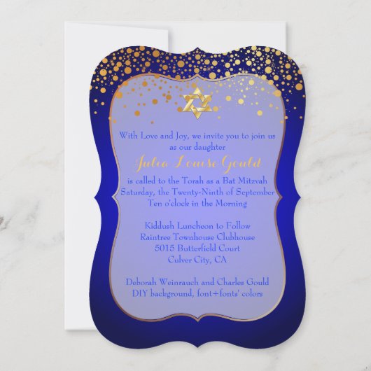 PixDezines DIY kleur/verblinde vleermuis mitswa Kaart (Achterkant)