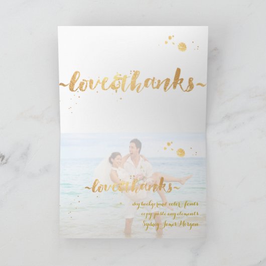 PixDezines DIY-kleur/verblinding/gouden spectra/be Bedankkaart (Binnen)