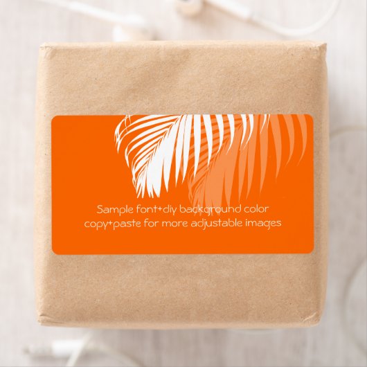 PixDezines DIY kleur! witte palmschijfjes Etiket (Insitu)