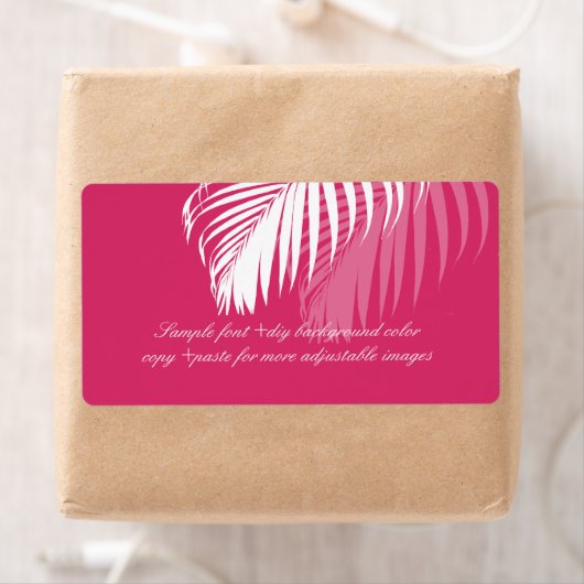 PixDezines DIY kleur! witte palmschijfjes Etiket (Insitu)