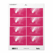 PixDezines DIY kleur! witte palmschijfjes Etiket (Full Sheet)