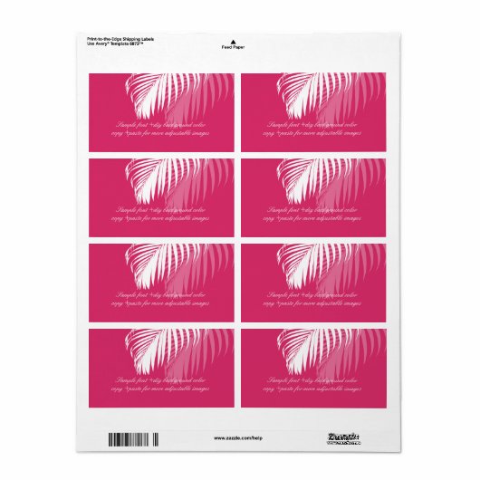 PixDezines DIY kleur! witte palmschijfjes Etiket (Full Sheet)