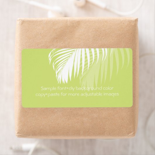 PixDezines DIY kleur! witte palmschijfjes Etiket (Insitu)