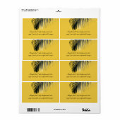 PixDezines DIY kleur! zwarte palmschijfjes Etiket (Full Sheet)