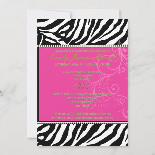 PixDezines diy kleuren/2012 Afstudeerders, zebraaf Kaart (Achterkant)