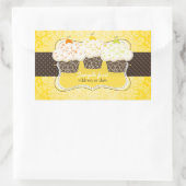 PixDezines diy kleuren, citroenschil cupcake Rechthoekige Sticker (Tas)