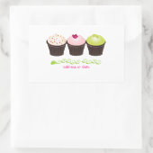 PixDezines diy kleuren, cupcake Rechthoekige Sticker (Tas)