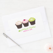 PixDezines diy kleuren, cupcake Rechthoekige Sticker (Envelop)
