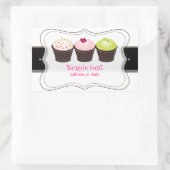 PixDezines diy kleuren, cupcake Rechthoekige Sticker (Tas)