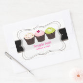 PixDezines diy kleuren, cupcake Rechthoekige Sticker (Envelop)
