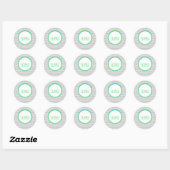 PixDezines DIY kleuren, effen strepen Ronde Sticker (Vel)