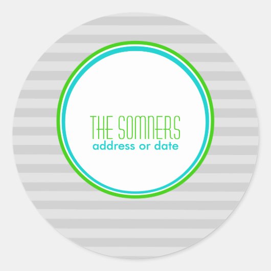 PixDezines DIY kleuren, effen strepen Ronde Sticker (Voorkant)