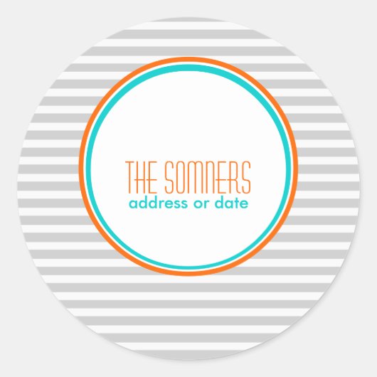 PixDezines DIY kleuren, effen witte strepen Ronde Sticker (Voorkant)