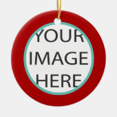 PixDezines DIY kleuren/fotolijsten/kerst Keramisch Ornament (Voorkant)