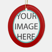PixDezines DIY kleuren/fotolijsten/kerst Keramisch Ornament (Links)