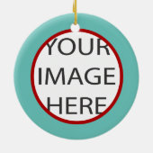 PixDezines DIY kleuren/fotolijsten/kerst Keramisch Ornament (Achterkant)