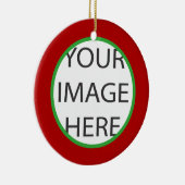 PixDezines DIY kleuren/fotolijsten/kerst Keramisch Ornament (Rechts)