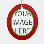 PixDezines DIY kleuren/fotolijsten/kerst Keramisch Ornament (Links)