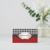PixDezines DIY-kleuren/houndstooth-patroon Visitekaartje (Staand voorkant)