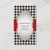 PixDezines DIY-kleuren/houndstooth-patroon Visitekaartje (Achterkant)