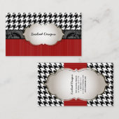 PixDezines DIY-kleuren/houndstooth-patroon Visitekaartje (Voorkant / Achterkant)